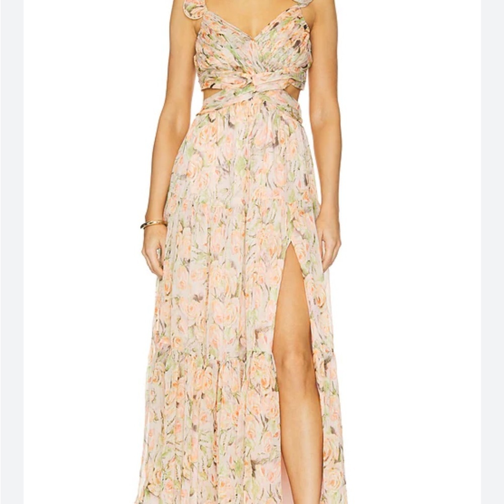 Anthropologie ASTR fritillaria formal Floral Maxi Dress (mac duggal style) small - Picture 7 of 7